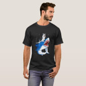 T-shirt Husky Dog Space Galaxy (Devant entier)