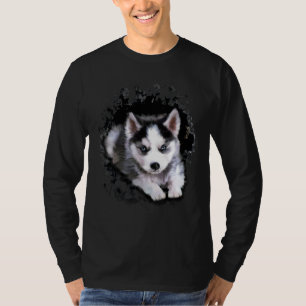 T-shirt Husky Drôle Un Trou Pour Sortir