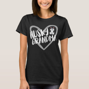 T-shirt Husky Grand-mère Coeur drôle Sibérien Husky Propri