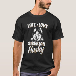 T-shirt Husky Graphic Pour Femmes Filles Vivent Amour Husk