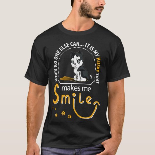 T-shirt Husky J'Aime Mon Husky (Devant)