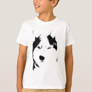 T-shirt Husky Kids Sled Dog Kid Husky Ringer