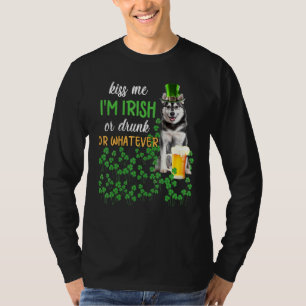 T-shirt Husky Kiss Me Je suis Irlandais Ou Irlandais Ou Pe