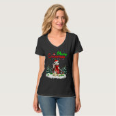 T-shirt Husky Lights Joyeux Noël (Devant entier)