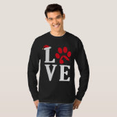 T-shirt Husky Love Paw Christmas Tri Blend (Devant entier)