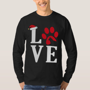 T-shirt Husky Love Paw Christmas Tri Blend