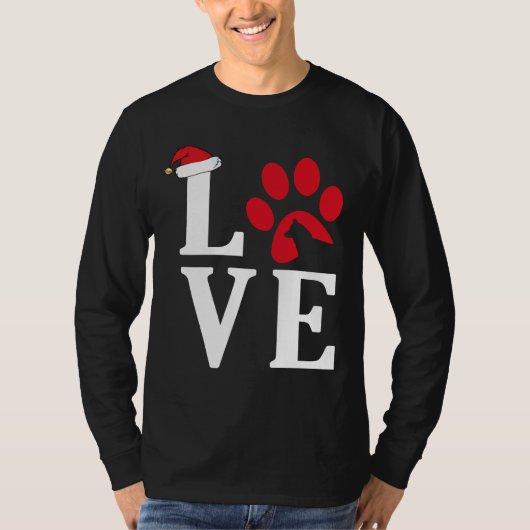 T-shirt Husky Love Paw Christmas Tri Blend (Devant)