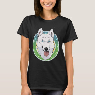 T-shirt Husky Love White