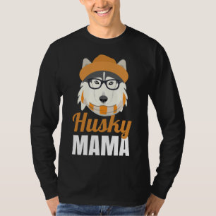 T-shirt Husky Maman Chien Propriétaire Casquette Lunettes 
