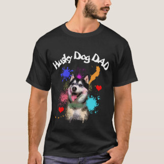 T-shirt Husky papa Amoureux des chiens Meilleur Chien Papa
