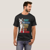 T-shirt Husky Papa Husky Amoureux Drôle Handsome Strong Da (Devant entier)