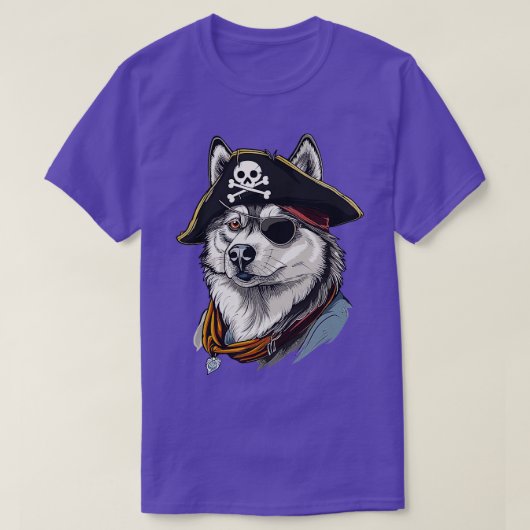 T-shirt Husky Pirate Capitaine (Design devant)