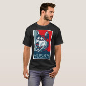T-shirt Husky Propriétaire Husky Lover Amoureux des chiens (Devant entier)