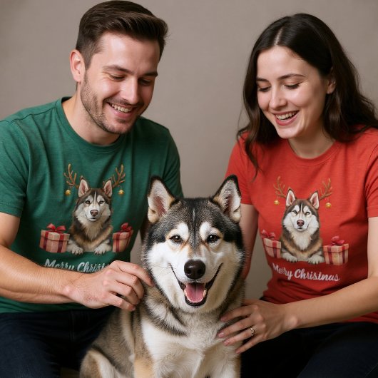 T-shirt Husky Reindeer