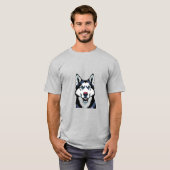 T-shirt Husky sibérien (Devant entier)