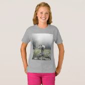 T-shirt Husky Sibérien Blanc (Devant entier)