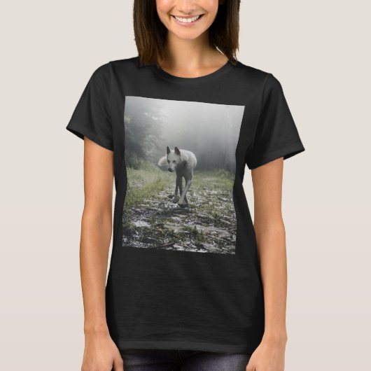 T-shirt Husky Sibérien Blanc (Devant)