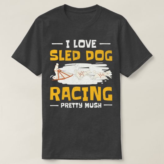 T-shirt Husky Sledding Sled Chig Racing Alaskan Racers (Design devant)