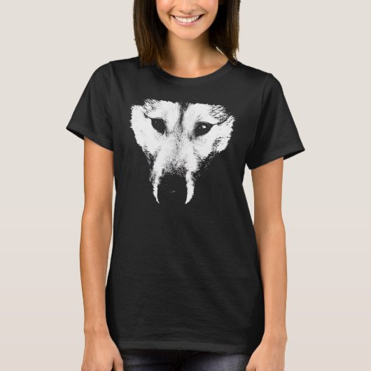 T-shirt Husky T-shirt femme Husky Wolf bio (Devant)
