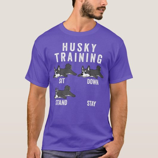 T-shirt Husky Training Chien Premium (Devant)