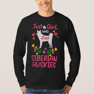 T-shirt Husky Une Fille Qui Aime Les Huskies Sibériens