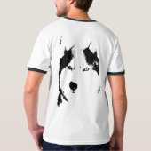T-shirt Husky Wolf Husky Chien de traîneau à chien (Dos entier)