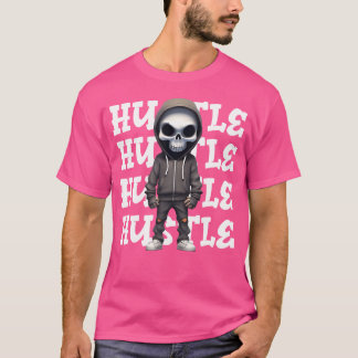 T-shirt Hustle Hip hop Skeleton Urban Streetwear Money Sku