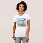 T-shirt Huttes de plage d'île de Mersea (Devant entier)