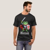 T-shirt Huzzah Frog Knight Funny Sword Meme Quote Medieval (Devant entier)