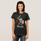 T-shirt Huzzah Frog Knight Funny Sword Meme Quote Medieval (Devant entier)