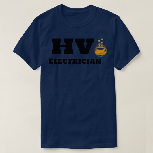 T-shirt HV Electricien et café (Design devant)