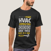T-shirt Hvac Tech Avoir Leurs Ducs En Ligne, Aircon Hvac T (Devant)
