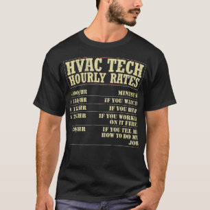 T-shirt HVAC Technician hourly rate hvac