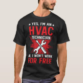 T-shirt HVAC Technician Work  HVAC Tech (Devant)