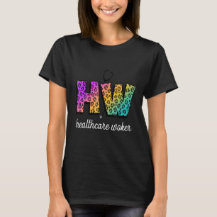 T-shirt Hw Health Care Worker Leopard Rainbow Color Style