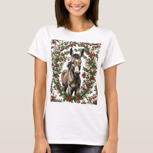 T-shirt Hybride de cheval avec fleurs MO