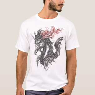 T-shirt Hybride de licorne dragon de feu (1)