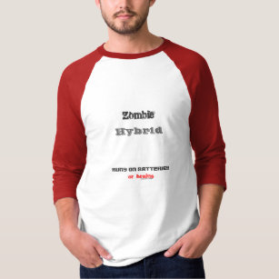 T-shirt Hybride de zombi, courses sur des batteries ou