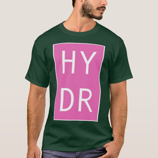 T-shirt HYDR rose surdimensionné (Devant)