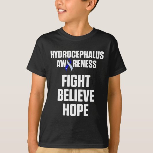 T-shirt Hydrocéphalie Survivor Lutter Conscience Guerrier (Devant)