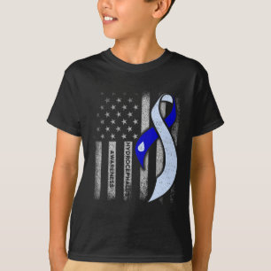 T-shirt Hydrocéphalie Survivor USA Drapeau Guerrier de sen