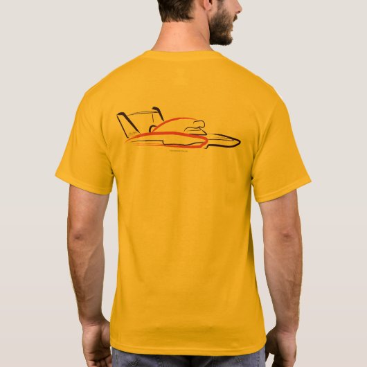 T-shirt Hydroplane 01 Gold Back (Dos)