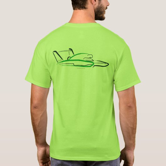 T-shirt Hydroplane 01 Lime Back (Dos)