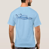 T-shirt Hydroplane 01 Logo arrière bleu clair (Dos)