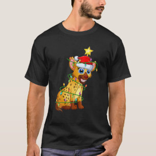 T-shirt Hyena Éclairage Xmas Arbre Correspondance Hyena No