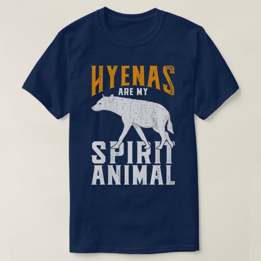 T-shirt Hyènes Sont Mon Esprit Animal Hyena (Design devant)