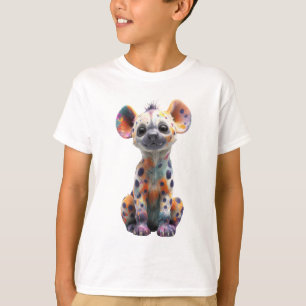 T-shirt Hyènes Tachetées aux Taches de Peinture Colorées p