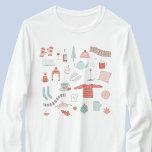 T-shirt Hyge scandinave rétro<br><div class="desc">Ce design de style scandinave et ludique est le moyen idéal d'ajouter une touche de Hygge à votre vie. Un design hivernal chaleureux et douillet,  avec des accents rose vif et vert sauge. Art original de Nic Squirrell.</div>