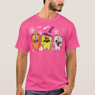 T-shirt Hygiéniste dentaire Halloween Citrouille sorcière