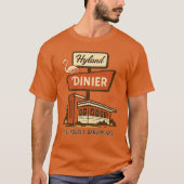 T-shirt Hyland Diner Danvers, MA Retro Route 1 Roadside Di (Devant)